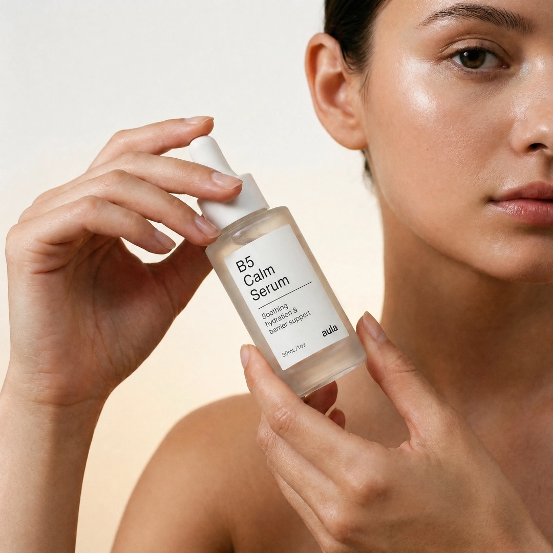 Woman holding Aula B5 Calm Serum