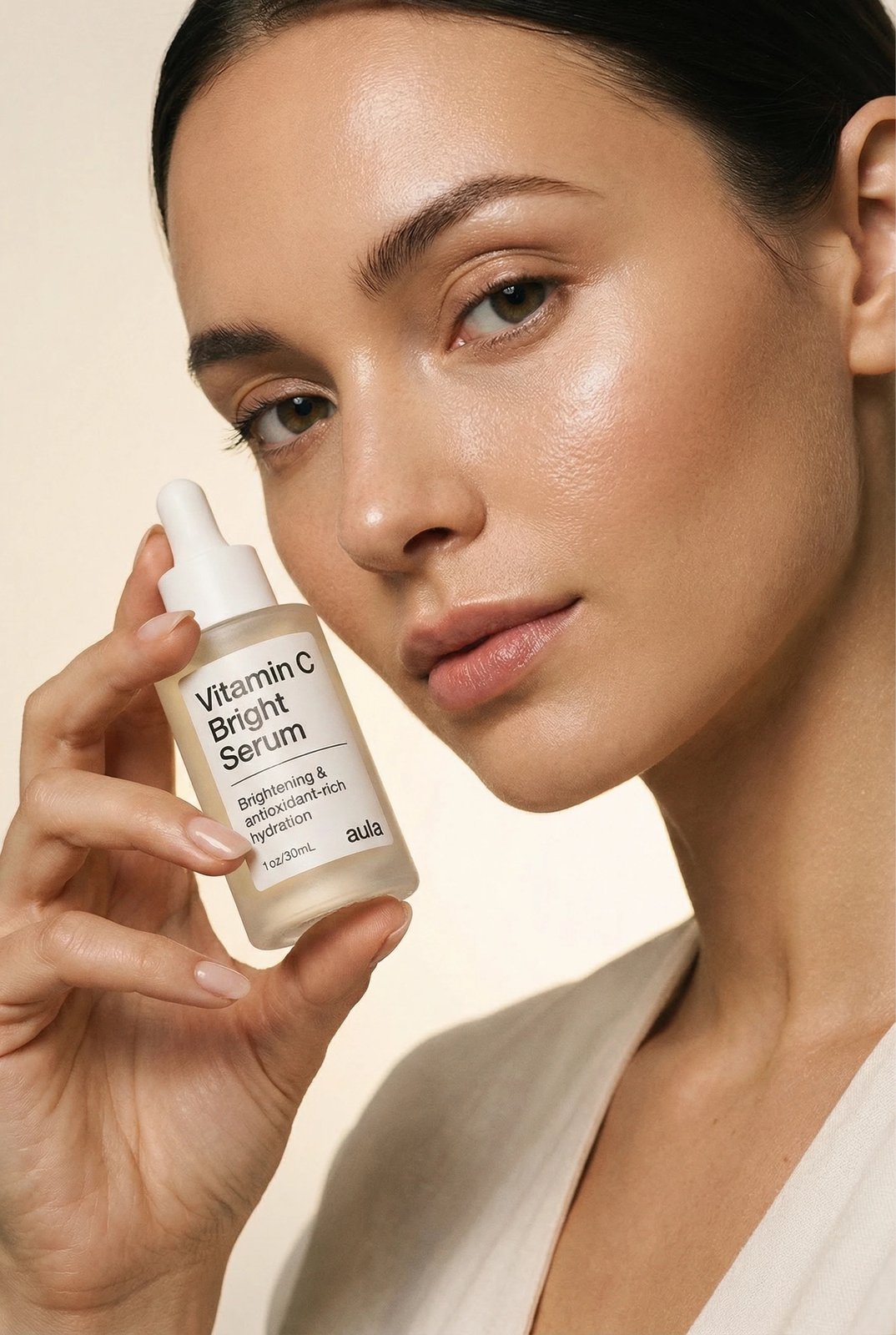 Model holding Vitamin C Bright Serum